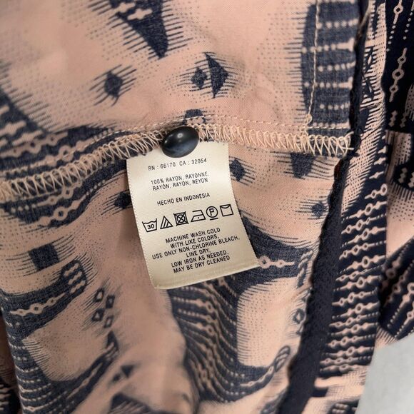 Anthropologie Maeve Dress Womens 2 Pink Zola Polar Bear Pocket Eclectic Mini - Picture 6 of 14